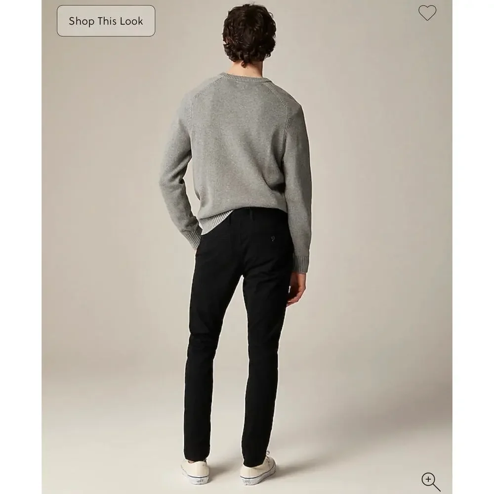 J. Crew 250 skinny-fit pant in stretch chino Black NWT size 31/32